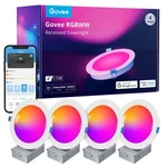 Govee Smart Recessed Lighting 4 Inch, Wifi Bluetooth Direct Connect Rgbww Led.... Fixed Price $131.09.