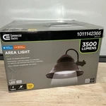 Commercial Electric 3500 Lumen Integrated Led Bronze Dusk To Dawn Flood Light. Fixed Price $34.19.