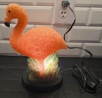 Retro Eva Plastic Lamp Tabletop Time Night Light Bedroom Pink Flamingo. Fixed Price $35.00.