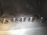 Lighting (5) ELKL-WLE133C32K098-SAUCER Led Button Lights Brushed Aluminum. Fixed Price $68.00.