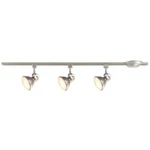 3-LIGHT Brushed Steel Track Lighting Kit. Fixed Price $47.99.