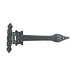 Renovators Supply Wrought Iron Black Strap Hinge 9" Spear Tip Flush Door. Fixed Price $21.99.