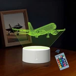 3D Creative Soft Ambient Plug-in Touch 16 Color Changing Airplane Night Light. Fixed Price $39.39.