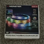 Monster Sound Reactive Rgb+ic Flow Led Light Strip Multicolor Remote 6.5FT. Fixed Price $30.00.