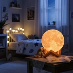 Round Moon Night Light For Kids With Touch Control & Decorative Features. Fixed Price $35.91.