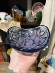 Puka Bowl Blue Recycled Glass Fire And Light Heart Design. Fixed Price $124.99.