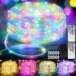 100FT 300LED Rope Lights Outdoor String Plug In, Warm White & Color Ch.... Fixed Price $71.43.