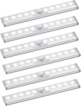 6 Pack 10-LED Light Strips Battery Operated Wireless Stick-on For Closet Kitchen. Fixed Price $24.99.