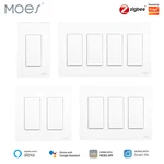 Moes Zigbee Smart Single Pole Wall Light Switches Alexa Google App Remote. Fixed Price $44.79.