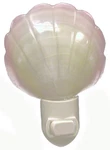 Seashell Night Nitelight Flower Cut Tiger Clam Incl Bulb Beach Gift. Fixed Price $15.99.