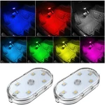 2 Pcs Car Led Lights Interior, Super Bright Wireless Bulb, Usb Rechargeable. Fixed Price $11.48.