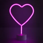 Neon Heart Light 12-INCH Pink Led Night Battery-powered. Fixed Price $17.95.