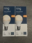 2 Pack Ring A19 Smart Led Light Bulb 800 Lumens Indoor/outdoor Voice Control. Fixed Price $21.56.