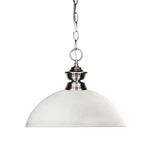 Z-lite Shark Lt Pendant, 13.5X11", Brushed Nickel, Matte Opal 100701BN-DMO14. Fixed Price $125.80.