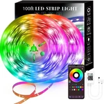 Lcutml 100FT Smart Led Strip Lights Rgb 100FEET, Multicolor. Fixed Price $14.93.