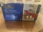Harbor Breeze 52 Tiempo Indoor Ceiling Fan Brushed Nickel And Red. New Box.. Fixed Price $150.00.