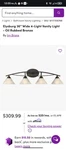 Elk Lighting Elysburg 4 Vanity Fixture Aged Bronze New. Fixed Price $219.00.