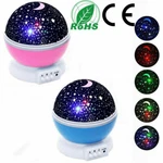 Led Starry Night Sky Projector Lamp Kids Gift Moon Light Rotating Cosmos. Fixed Price $8.49.