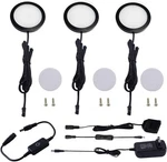 Under Cabinet Led Black Cover Puck Lighting Kit With Touch Dimmer Switch. Fixed Price $33.14.