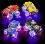 Light Up Monster Truck Toys 4 Pack Push-&-go Cars With Glowing Wheels Ages 3+. Fixed Price $23.99.