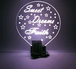 Sweet Dreams Stars Sleep Good Night Light Table Lamp Led Personalized And Remote. Fixed Price $34.99.