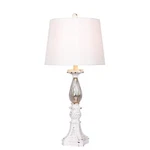 Fangio Lighting 30" Resin & Glass Table Lamp, Antique White Mercury W-6247. Fixed Price $97.99.