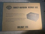 Harley Davidson Motorcycle Memory Keepsake Box Engraved Glass With Metal Handles. Fixed Price $75.00.
