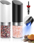Operated Salt And Pepper Grinder Set With Led Light, BATTERY/2PCS/BLACK. Fixed Price $19.95.