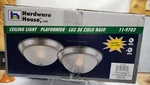 Hardware House Flush Mount Ceiling Light Fixture 5" 13" Satin Nickel 11-9702. Fixed Price $23.90.
