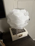 Vintage Ikea Fillsta 12.5" X 10" Table Origami Lamp White Shade Tripod Legs. Fixed Price $20.00.