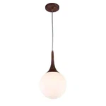 Woodbridge Lighting Alicia 1-LIGHT Steel & Glass Mini Pendant Walnut/opal Led. Fixed Price $45.00.