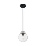 Nuvo Lighting Axis Pendant, Clear, Black/brushed Nickel 60-7131. Fixed Price $146.99.