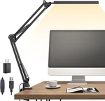 Led Desk Swing Arm With Clamp, 3 Lighting 10 Brightness, Black. Fixed Price $26.85.