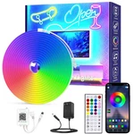 16.4FT Neon Rope Lights,rgb Led Strip Lights,app Control,ir Remote,music Syncing. Fixed Price $12.99.