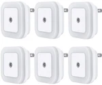 Uigos Led Night Light Lamp With Smart Sensor Dusk 6 Count (pack Of 1), White. Fixed Price $14.76.