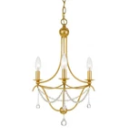 Crystorama Lighting Group 423 Gold Metro 3-LIGHT 16"W Beaded Chandelier. Fixed Price $348.00.