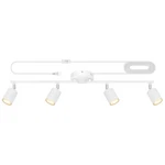 Track Lighting Plug In, Led Fixtures Ceiling Kit, White 4-LIGHT. Fixed Price $91.94.