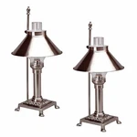 Table Lamp For Bedroom Silvertone Brass 20"H Pack Of Renovators Supply. Fixed Price $274.99.