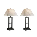Signature Design By Ashley Deidra Metal Table Lamp Set (2), Black, Modern Open. Fixed Price $108.93.