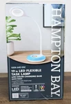 Hampton Bay 19 In. White Led Task Lamp With Color Changing. Fixed Price $24.99.