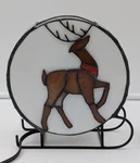 Normande Lighting Holiday Tiffany Lamp Reindeer Stained Glass Accent. Fixed Price $14.96.