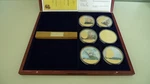 250 Yrs Hms Victory 6X Gold Plated Medals + Oak. Fixed Price $106.38.