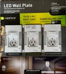 Capstone 2-IN-1 Led Night Light Power Failure 3-PACK Plug-in Wall Plate New. Fixed Price $33.00.