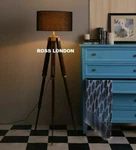 Royal Antique Tripod Floor Lamp Stand Handmade Vintage Shade. Fixed Price $149.29.