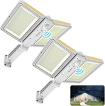 High Brightness Solar Outdoor Lights With Motion Sensor & 5 Modes, 6000LM. Fixed Price $104.99.