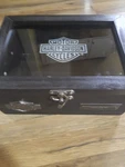 Limited Edition Harley-davidson Wood & Glass Memory Box -cartersville,ga. Fixed Price $50.00.
