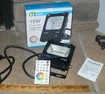 Lot Of 2 Melpo 15W Led Flood Light , Color Changing Rgb With Remotes. Fixed Price $19.99.