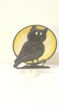 Vintage Hand Painted Owl Against Moon Plug-in Night Light Decor. Fixed Price $22.00.