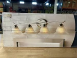 Hampton Bay Andenne 4-LIGHT Brushed Nickel Bath Vanity New. Fixed Price $38.99.