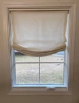 Relaxed Belgian Linen Cordless Roman Shade Beige White Gray Light Filtering. Fixed Price $150.00.